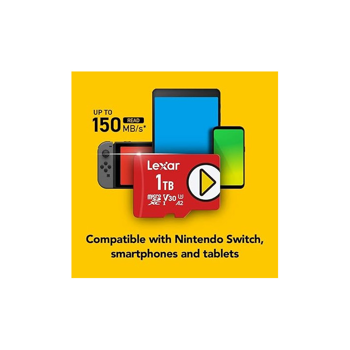 Lexar LMSPLAY001T-BNSNG - micro SDXC PLAY 205MB/s 1TB