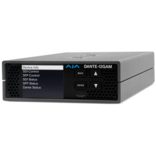 AJA DANTE-12GAM-R0 - 12G 32-Ch Dante Embedder/Disembedder