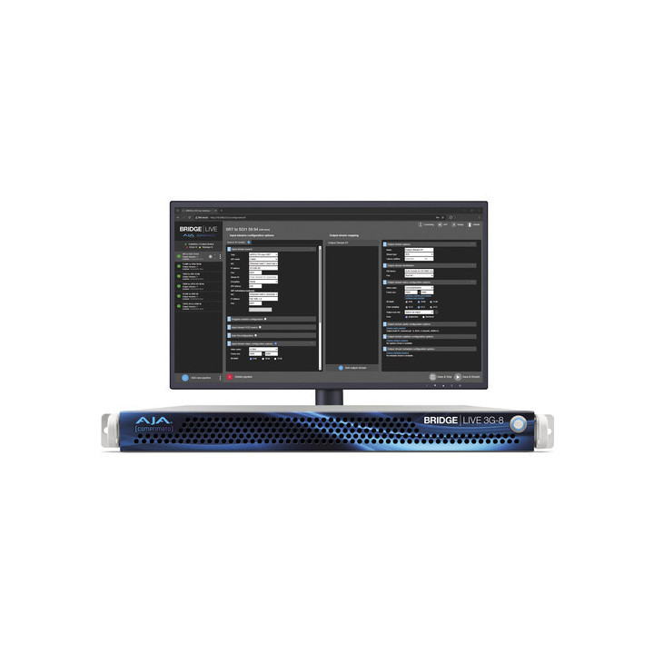 AJA BLVE-3G8-R0 - 1RU Streaming and Transcoding Appliance 8 Bidirectional 3G-SDI I/O