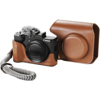 SmallRig 5385 - Leather Case Kit for Canon PowerShot V1 (Brown)