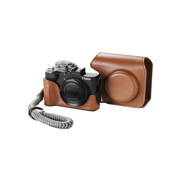 SmallRig 5385 - Leather Case Kit for Canon PowerShot V1 (Brown)
