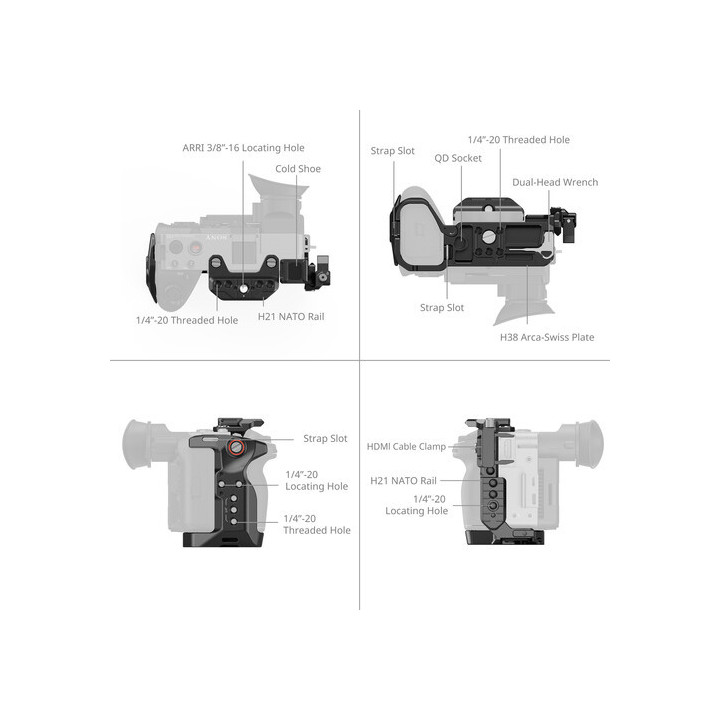 SmallRig 5588 - Cage Kit for Sony FX2