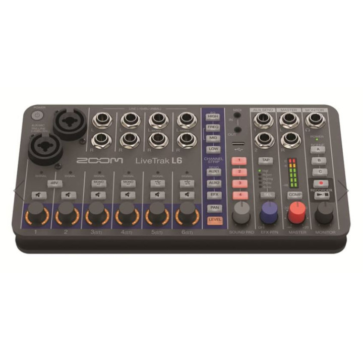 Zoom L-6 (EU) - LiveTrak - 10-Track Digital Mixer/Recorder