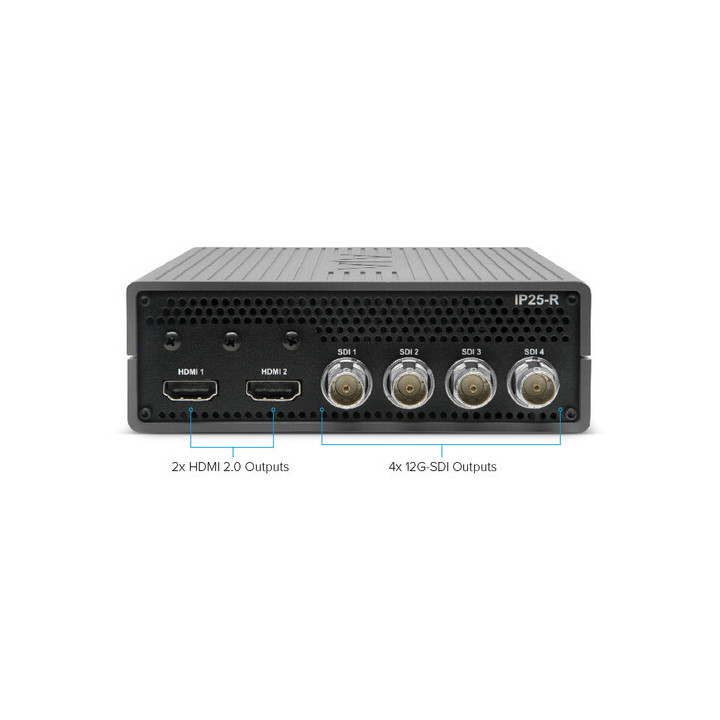 AJA IP25-R - 4K SMPTE ST 2110 to 12G-SDI/HDMI Converter