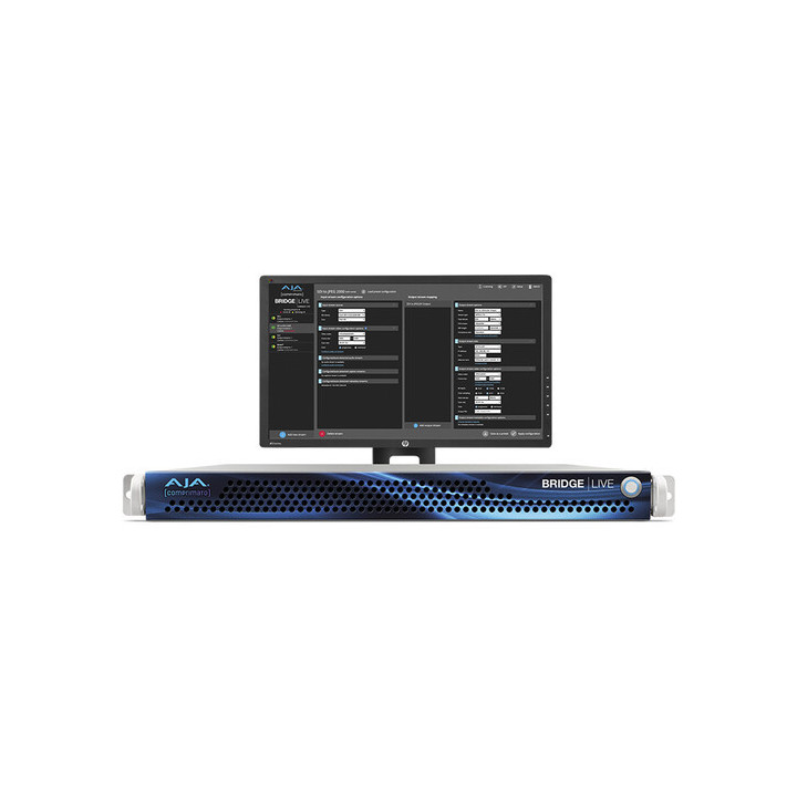 AJA BLVE-12G-4 - Turnkey System - 1RU Streaming and Transcoding Appliance 4-Channel UltraHD I/O