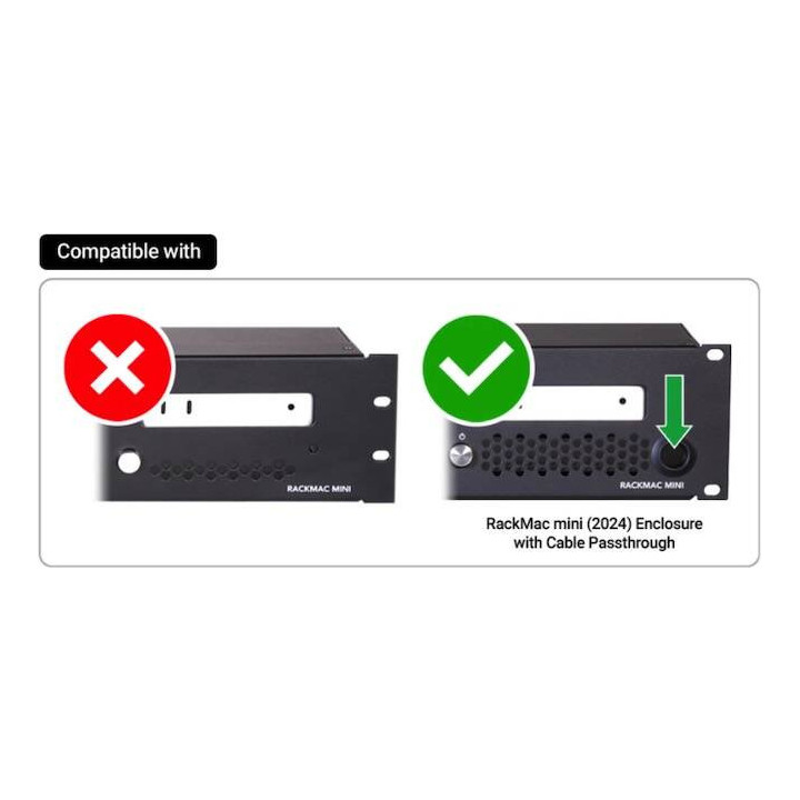 Sonnet RACK-MIN-3X-SLF - RackMac mini (2024) Rev B Rear Mounting Shelf Accessory