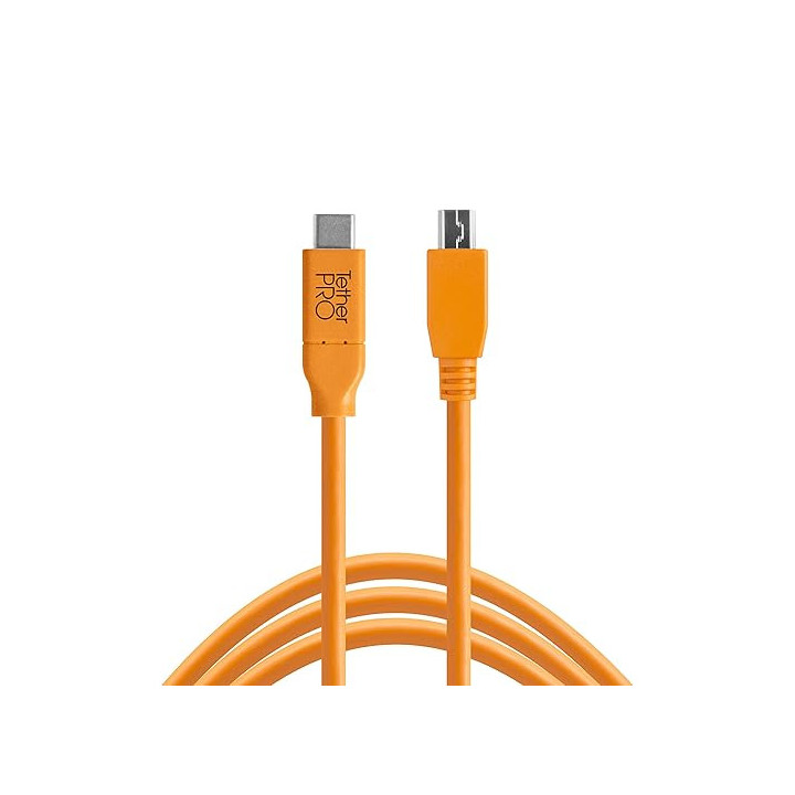 Tether Tools CUC2415-ORG - TetherPro 2.0 Mini-B 5-Pin 4.6m Org