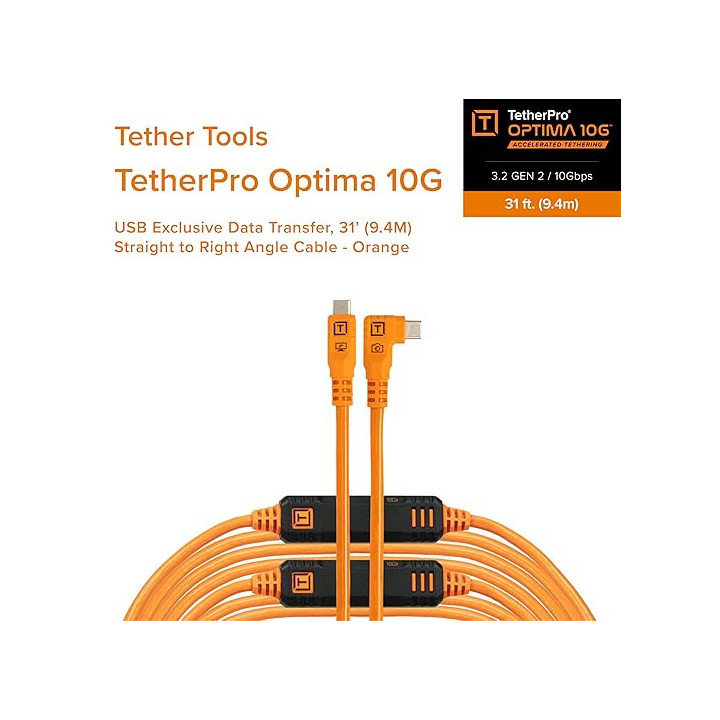 Tether Tools CUC31RTG2-ORG - TetherPro Optima 10G USB-C 9.4m RT Org