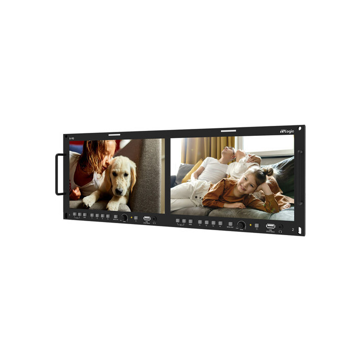 TVLogic TVL-R-9D - Dual 10.1" 12G-SDI Rackmount Monitor