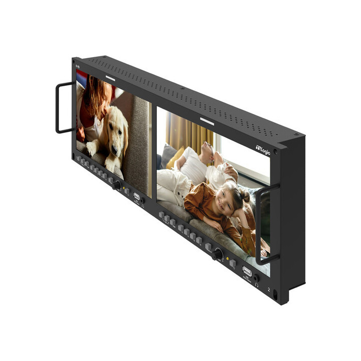 TVLogic TVL-R-9D - Dual 10.1" 12G-SDI Rackmount Monitor