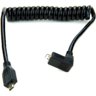 Atomos ATOMCAB005 - 1 X Coiled - Right-Angle MICRO to Micro HDMI Cable