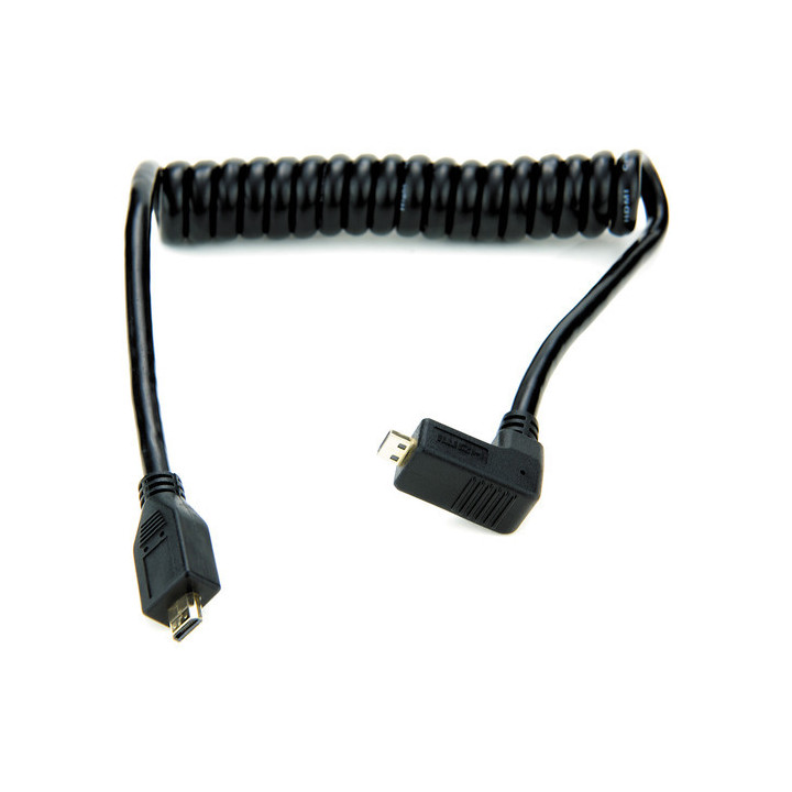 Atomos ATOMCAB005 - 1 X Coiled - Right-Angle MICRO to Micro HDMI Cable