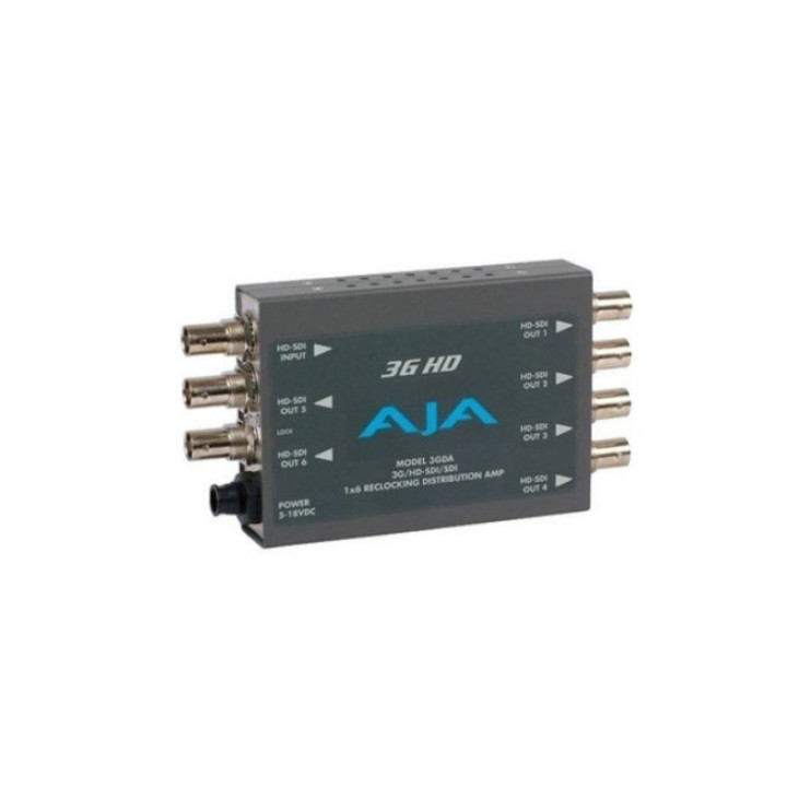 AJA 3GDA-R0 - 1x6 3G/HD/SD Reclocking Distribution Amplifier