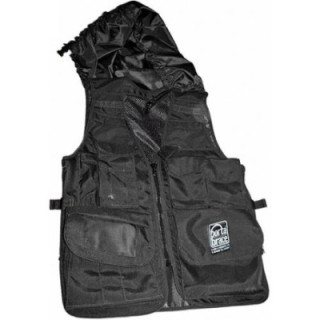Portabrace VV-LBLH - Video Vest, Black with Hood, (L) 42 inches-46 inches