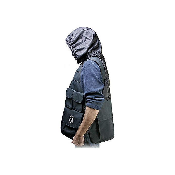 Portabrace VV-LBLH - Video Vest, Black with Hood, (L) 42 inches-46 inches