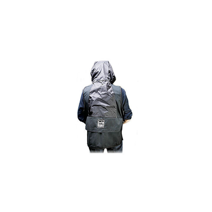 Portabrace VV-LBLH - Video Vest, Black with Hood, (L) 42 inches-46 inches
