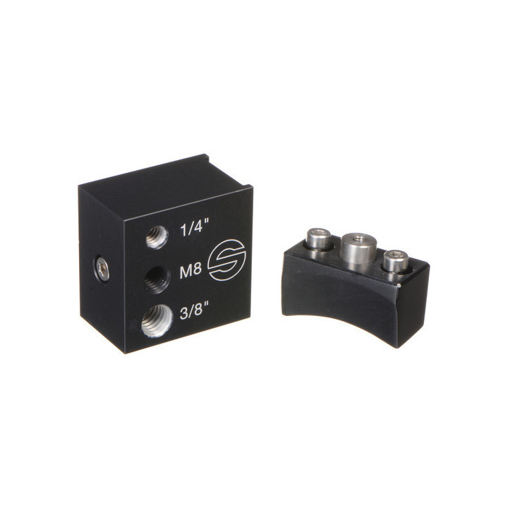 Sachtler 3987 - Accessory mount with 1/4 in, M8, 3/8 in tap holes