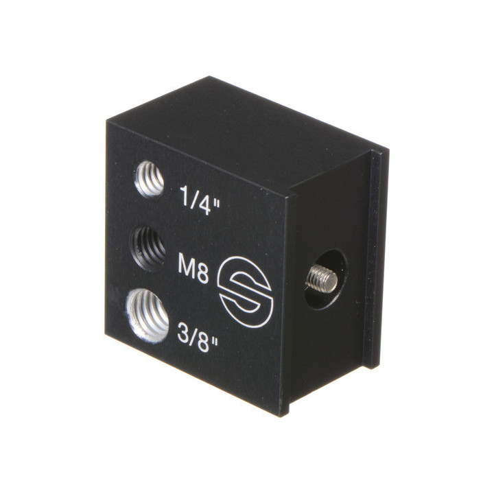 Sachtler 3987 - Accessory mount with 1/4 in, M8, 3/8 in tap holes