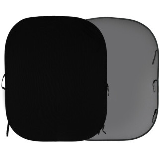 Manfrotto LL LB67GB - Collapsible Reversible Background (Black/Mid Gray, 6 x 7')