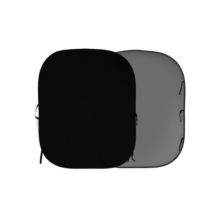 Manfrotto LL LB67GB - Collapsible Reversible Background (Black/Mid Gray, 6 x 7')