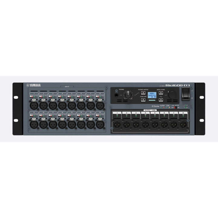 Yamaha RIO1608-D3 - DANTE rack-mountable I/O