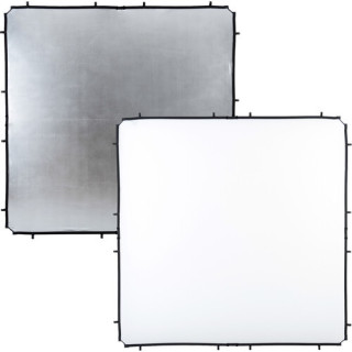 Manfrotto LL LR82231R - Skylite Rapid Fabric Reflector (Silver/White, 6.6 x 6.6')