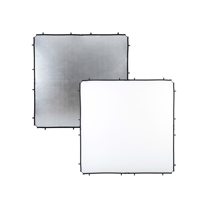 Manfrotto LL LR82231R - Skylite Rapid Fabric Reflector (Silver/White, 6.6 x 6.6')