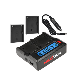 Hedbox RP-DC50/DBPU - RP-DC50 Digital LCD Dual Battery Charger Kit with RP-DBPU Battery Plates