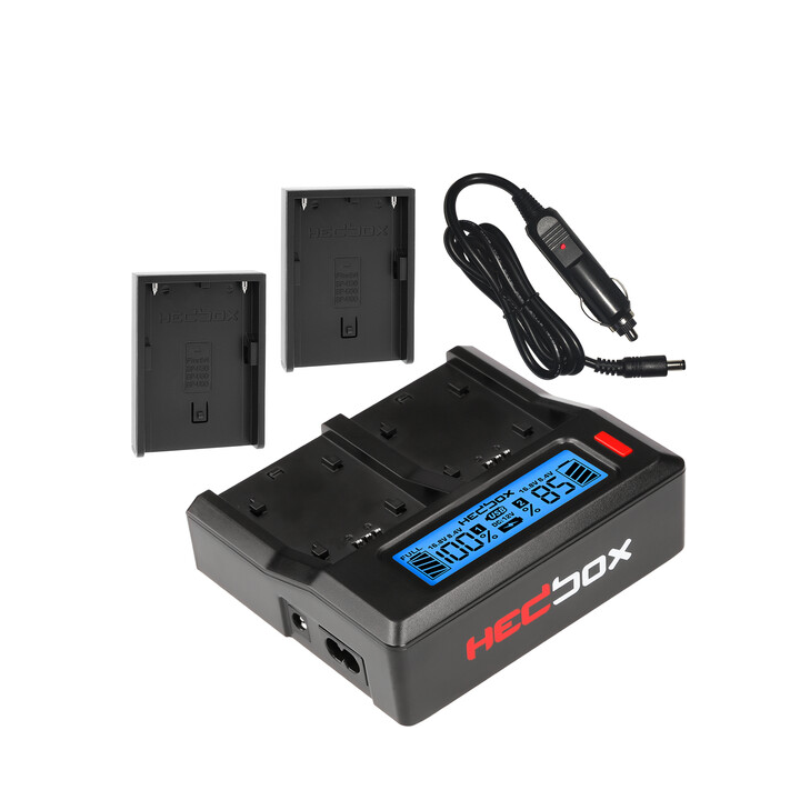 Hedbox RP-DC50/DBPU - RP-DC50 Digital LCD Dual Battery Charger Kit with RP-DBPU Battery Plates