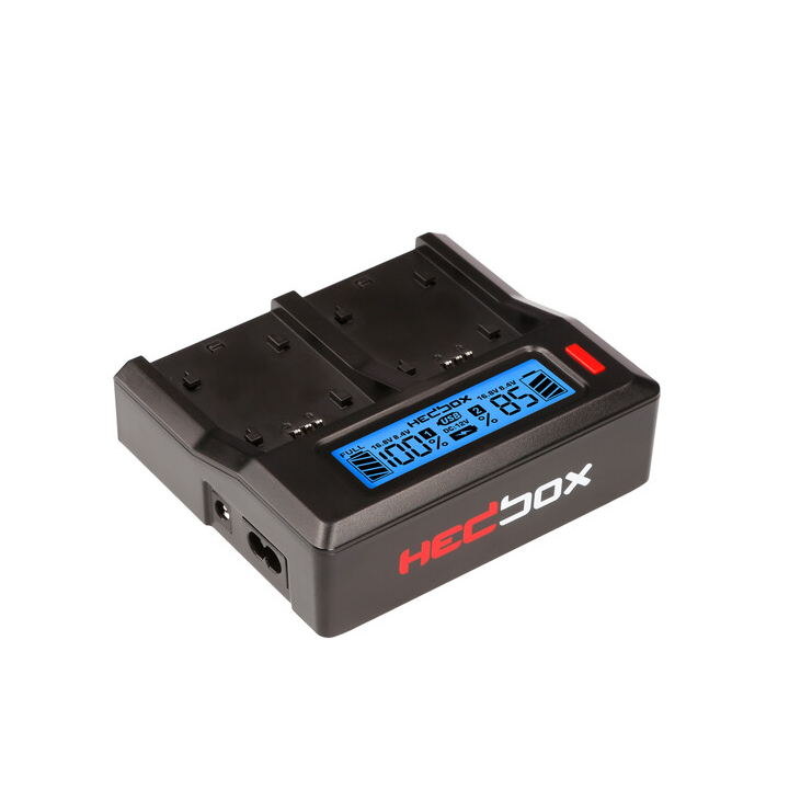 Hedbox RP-DC50/DBPU - RP-DC50 Digital LCD Dual Battery Charger Kit with RP-DBPU Battery Plates