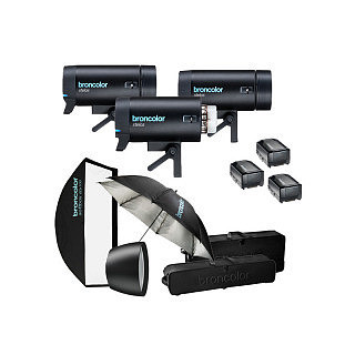 Broncolor 31.780.XX - Pro Kit with 3 Stelos 800 L