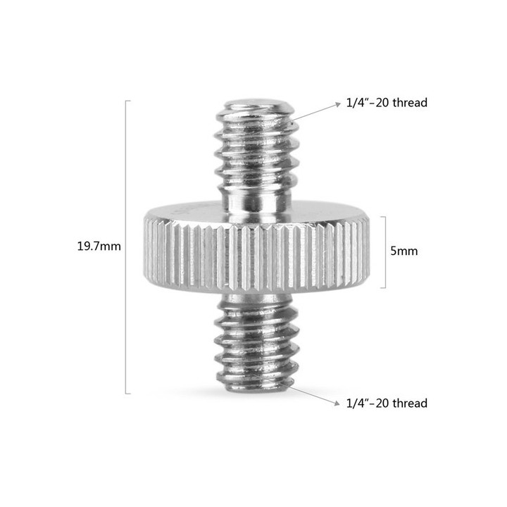 SmallRig 828 - Double Head Stud with 1/4" to 1/4" thread