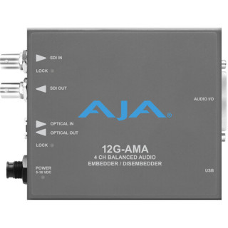AJA 12G-AMA - 4-Channel 12G-SDI balanced analog audio Embedder/Disembedder