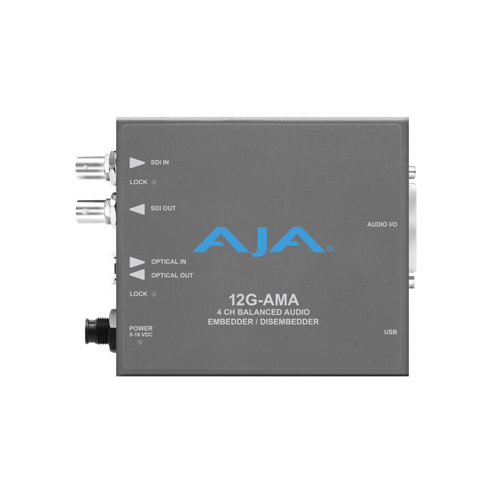 AJA 12G-AMA - 4-Channel 12G-SDI balanced analog audio Embedder/Disembedder