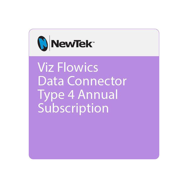 Vizrt VFDCT4ASub - Viz Flowics Data Connector Type 4 Annual Subscription