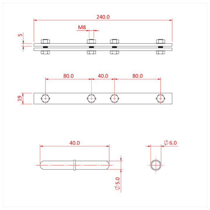 Doughty T84071 -  Studio Rail Studio Rail Joiner Kit (Black)