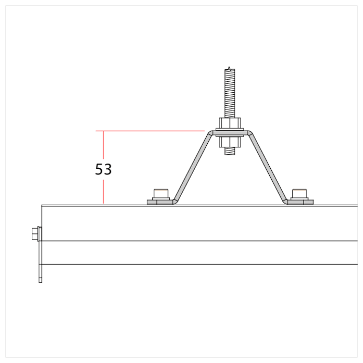 Doughty T81150 - Rail - 50mm Top Hat