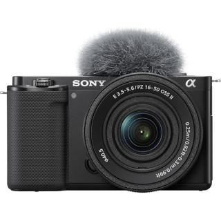 Sony ZVE10KB.CEC - ZV-E10 Mirrorless Camera with 16-50mm f/3.5-5.6 II Lens (Black)