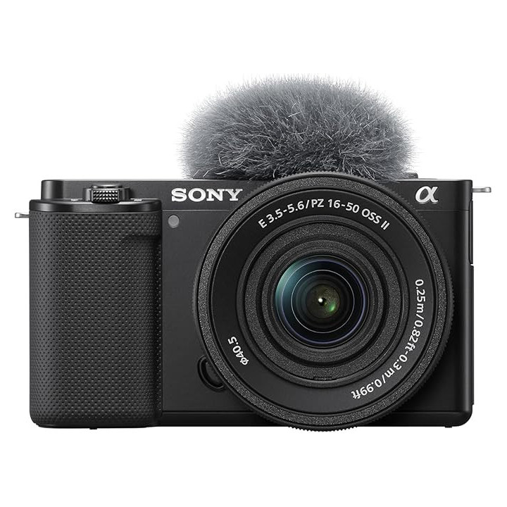 Sony ZVE10KB.CEC - ZV-E10 Mirrorless Camera with 16-50mm f/3.5-5.6 II Lens (Black)
