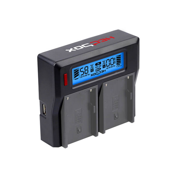 Hedbox RP-DC50 - Dual Digital LCD Battery Charger