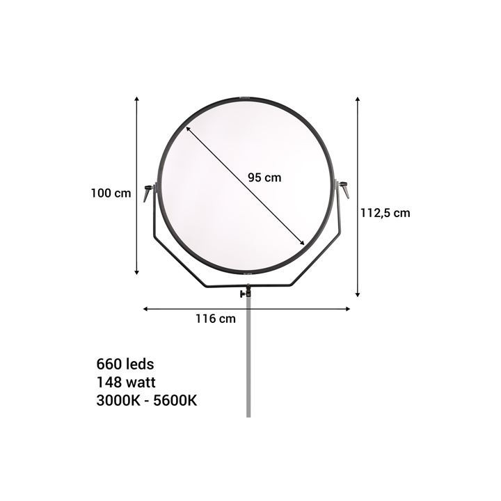 Falcon Eyes 290687 - Bi-Color LED Lamp Sophiez SO-148TDX on 230V