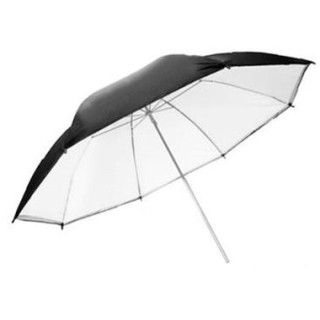 Falcon Eyes 295440 - Jumbo Umbrella URN-T86TSB1 Transparent White + Silver/Black Cover 216 cm