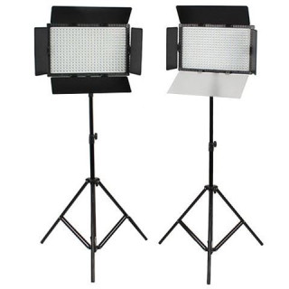 Falcon Eyes 2225 - LED Lamp Set Dimmable DV-384CT with light stands
