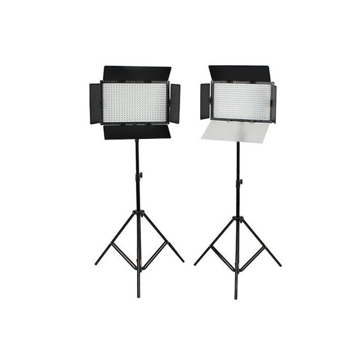 Falcon Eyes 2225 - LED Lamp Set Dimmable DV-384CT with light stands