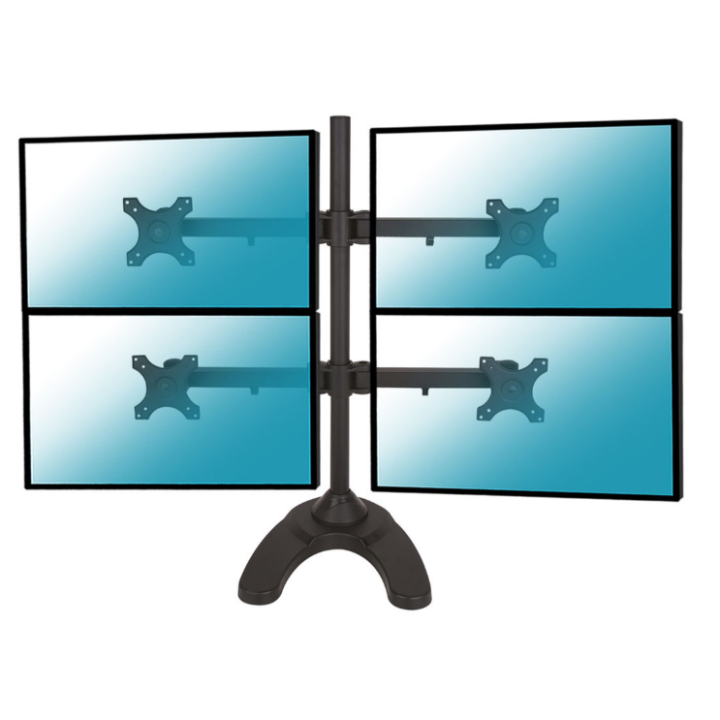 Kimex 015-1256 - Desktop Stand for 4 PC Monitors 13"-24"