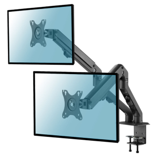 Kimex 015-2022 - Mechanical Spring Desktop Stand 2 PC Monitors 17"-27"