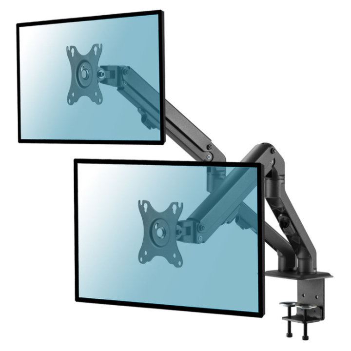 Kimex 015-2022 - Mechanical Spring Desktop Stand 2 PC Monitors 17"-27"