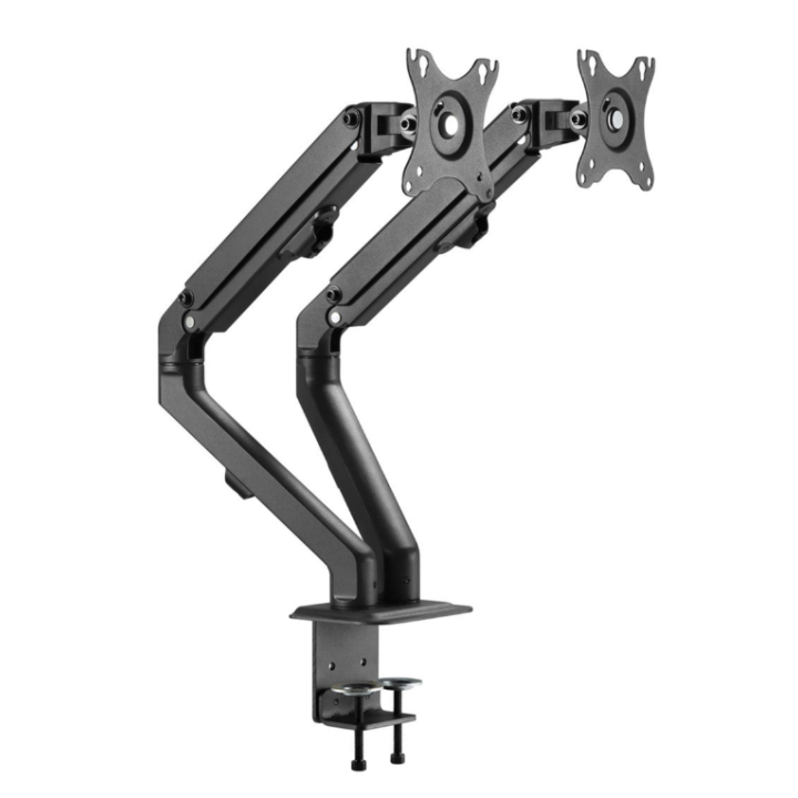 Kimex 015-2022 - Mechanical Spring Desktop Stand 2 PC Monitors 17"-27"