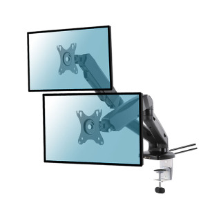 Kimex 015-2202 - Full Motion Desktop Support 2 PC Screens 13"-27" USB + Audio