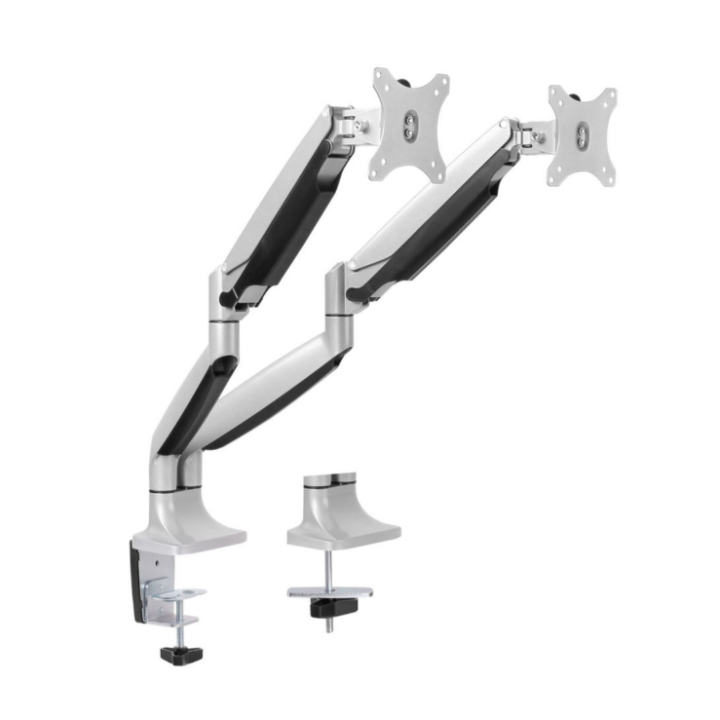 Kimex 015-2502 - Full Motion Desktop Stand for 2 PC Monitors 13"-32"
